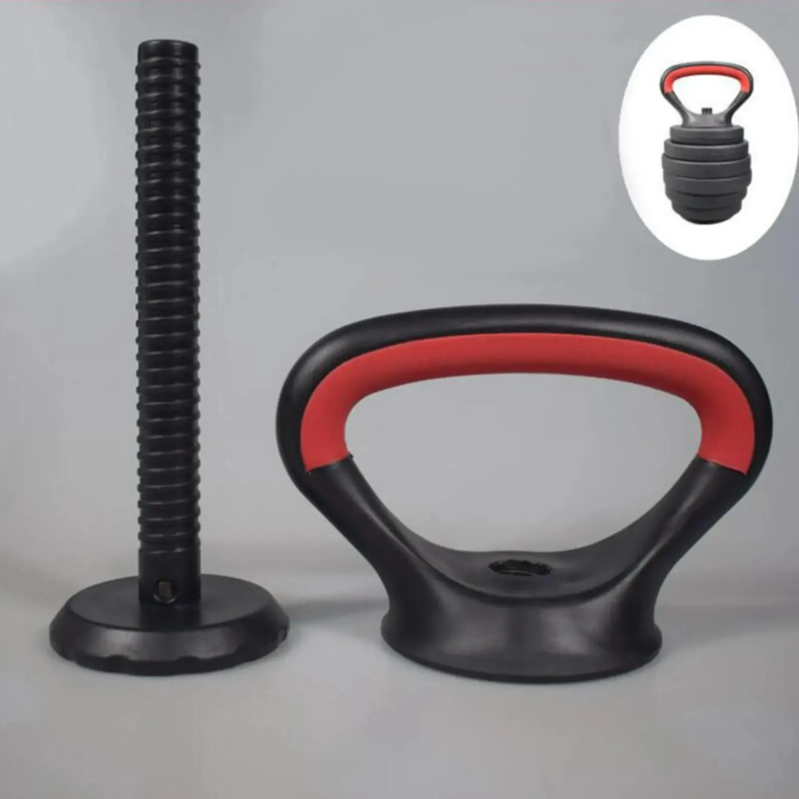 Adjustable Kettlebell Handle for Weight Plates - Arm Strength Workout Dumbbell Grip