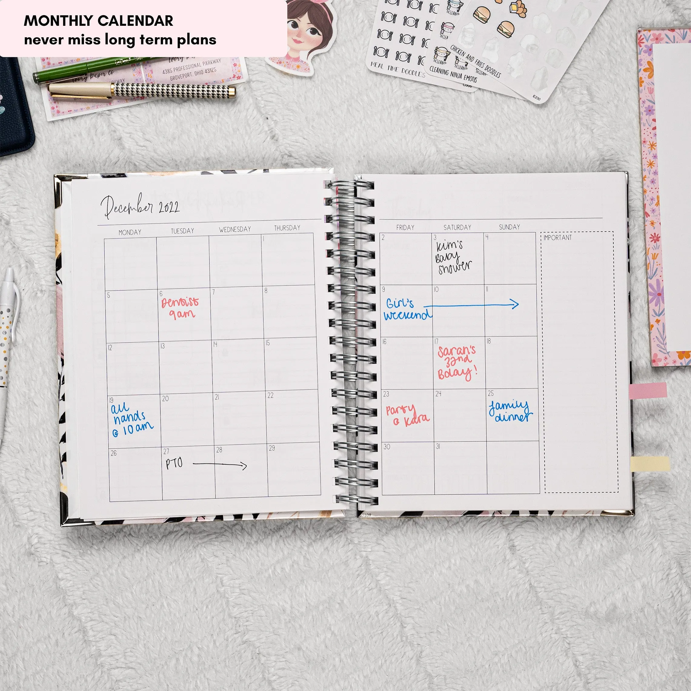 Amelia's Florals | All-In-One Planner (Daily, Weekly & Monthly)