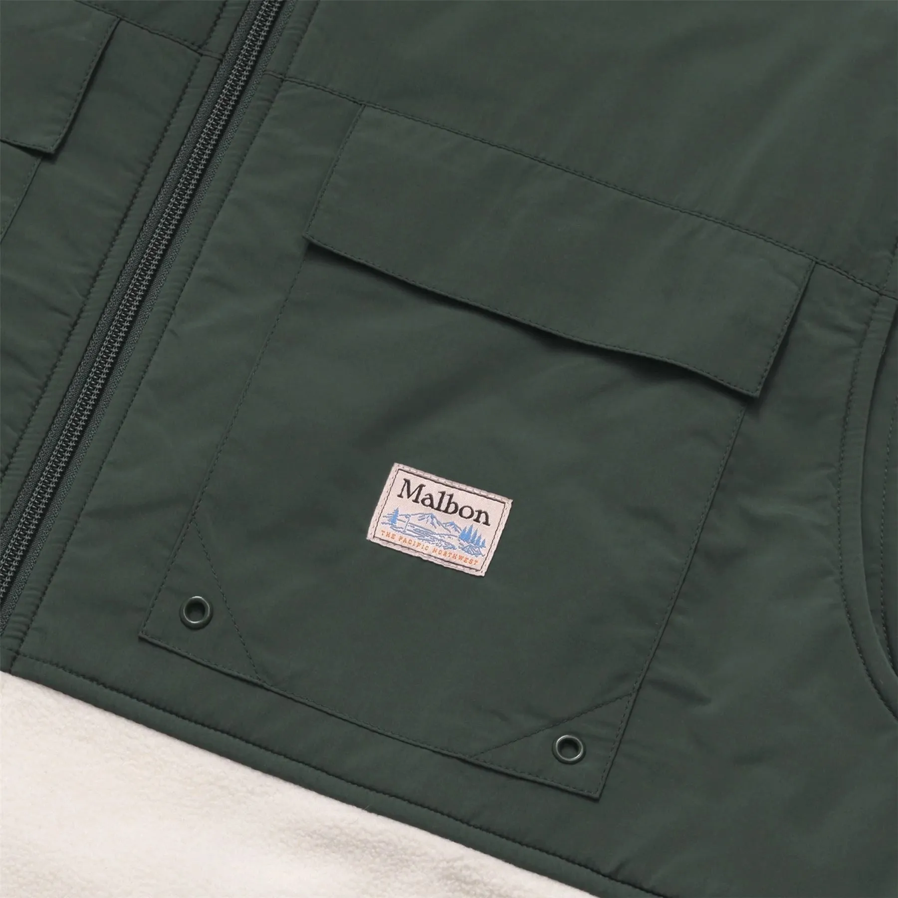 Backcountry Polar Fleece Vest Forest/Ivory - W24