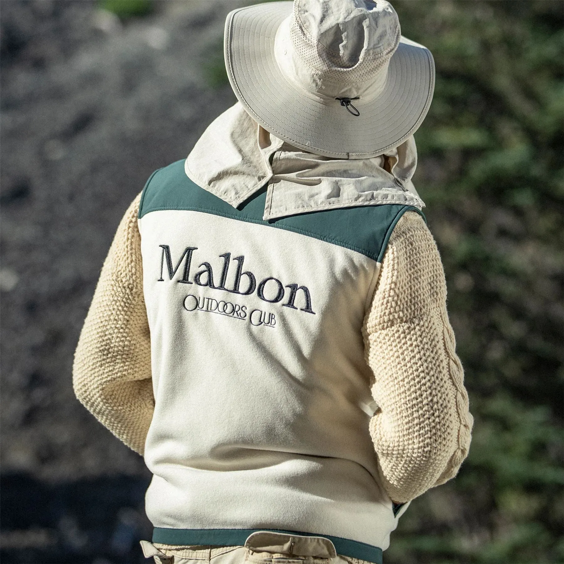 Backcountry Polar Fleece Vest Forest/Ivory - W24