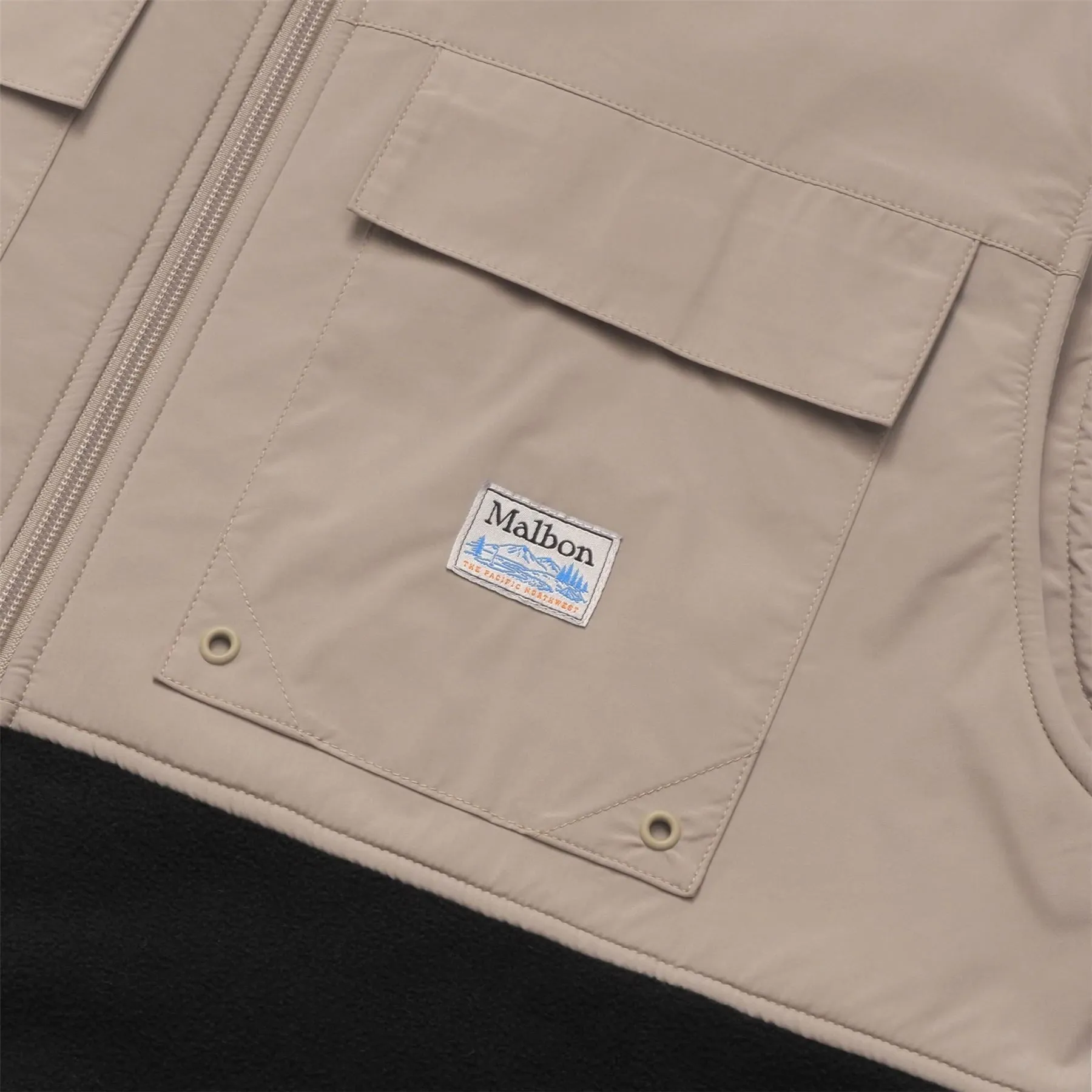 Backcountry Polar Fleece Vest Khaki/Black - W24
