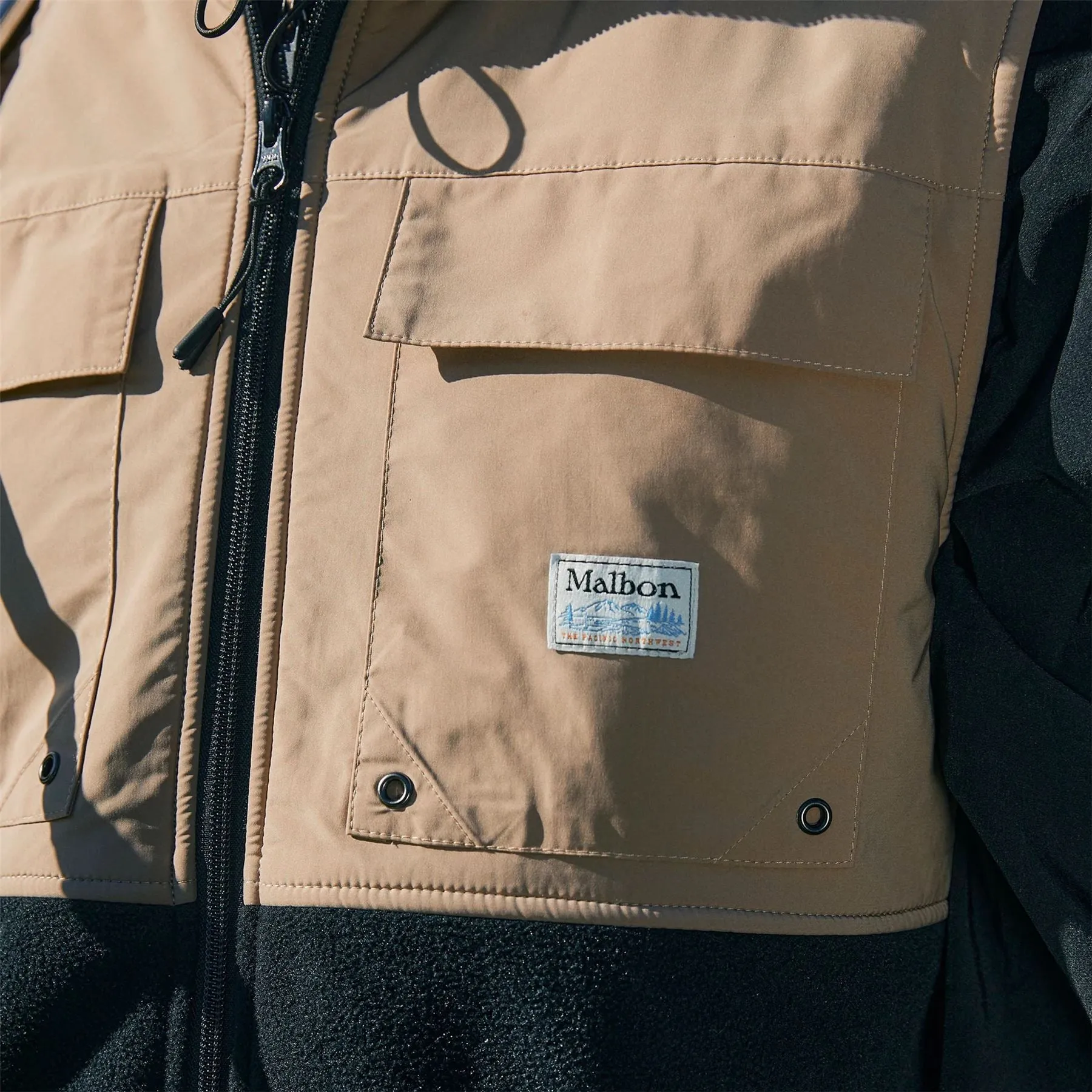 Backcountry Polar Fleece Vest Khaki/Black - W24