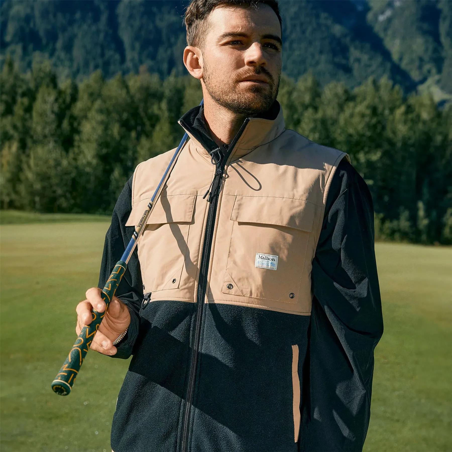 Backcountry Polar Fleece Vest Khaki/Black - W24