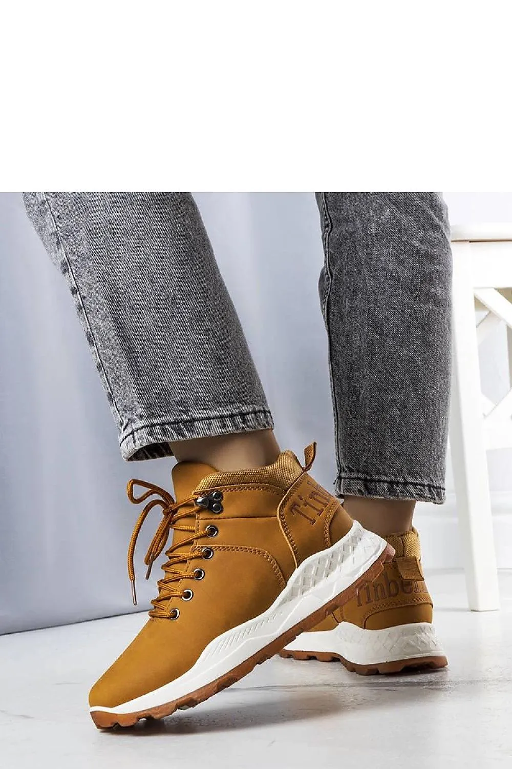 Brown trekking shoes