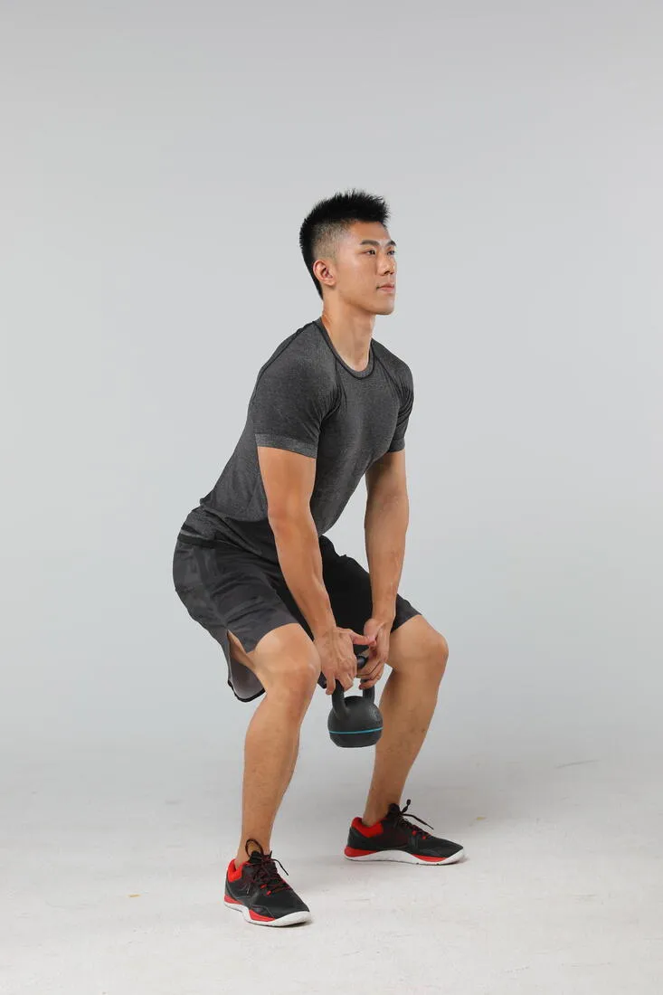 Cast Iron Kettlebell with Rubber Base - 16 kg