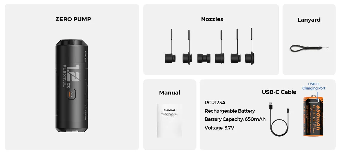 Flextail Zero Pump w/ USB-C Battery