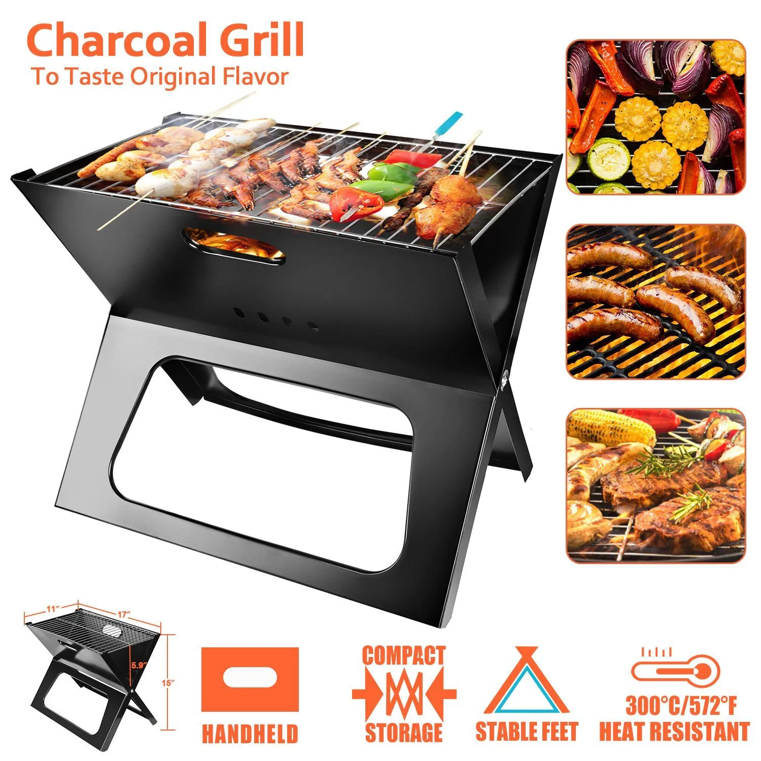 Foldable Portable BBQ Barbecue Grill