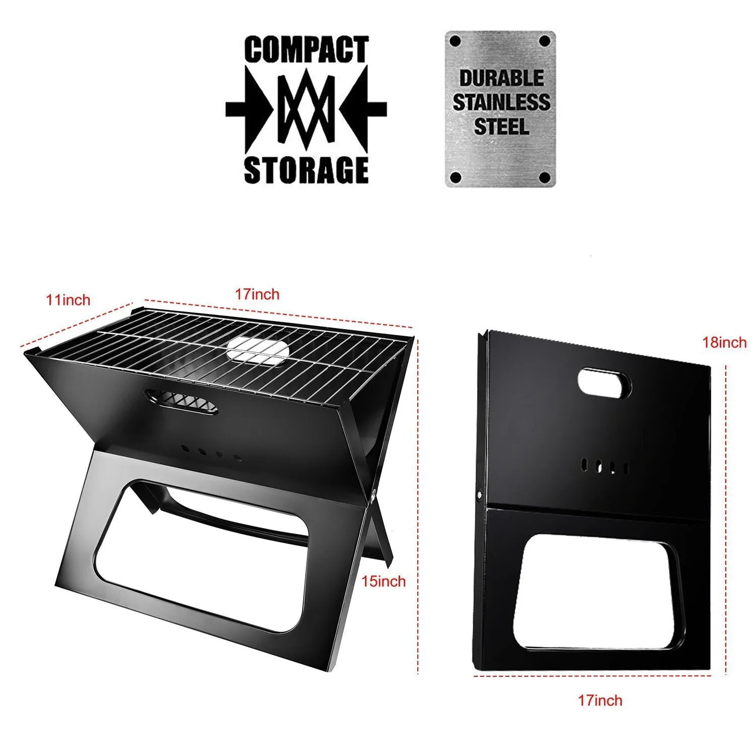 Foldable Portable BBQ Barbecue Grill