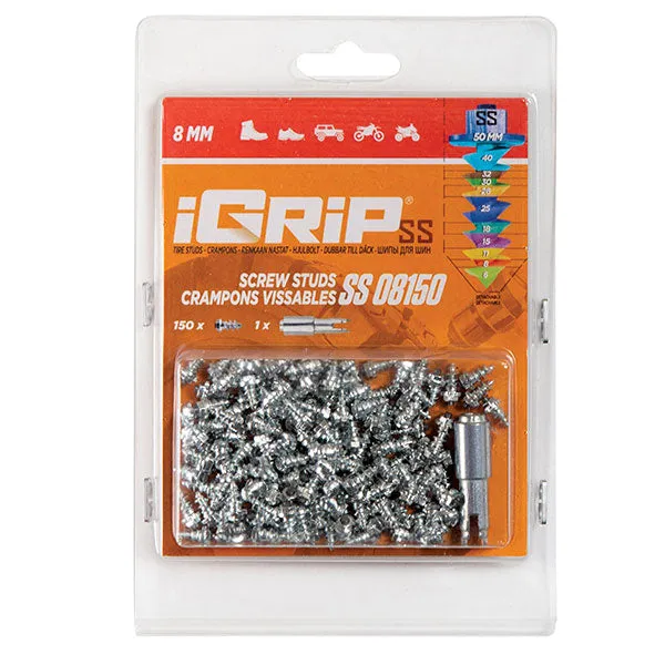 Igrip Shouldered Tire Studs 8MM 150Pk (SS-08150)