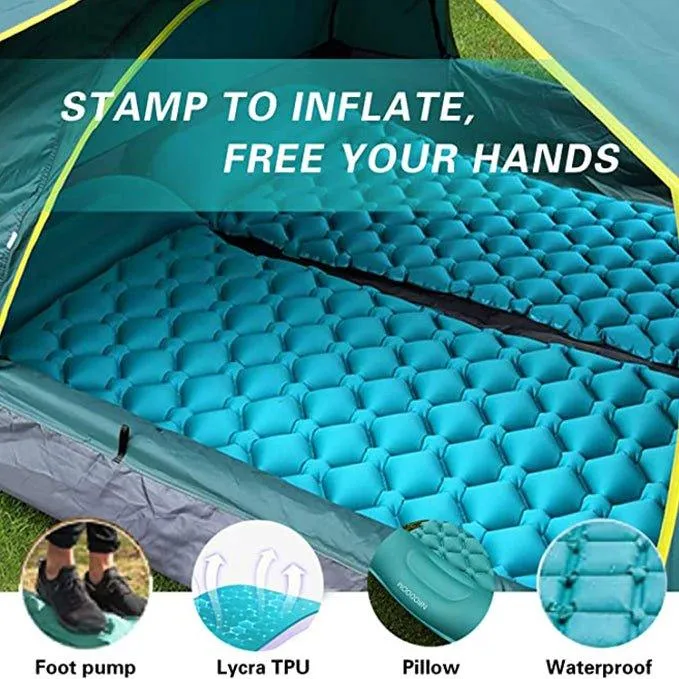 Inflatable Camping Sleeping Pad Mat For 2 People