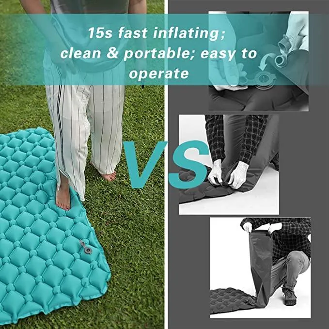 Inflatable Camping Sleeping Pad Mat For 2 People