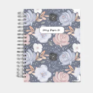 Navy Floral | All-In-One Planner (Daily, Weekly & Monthly)