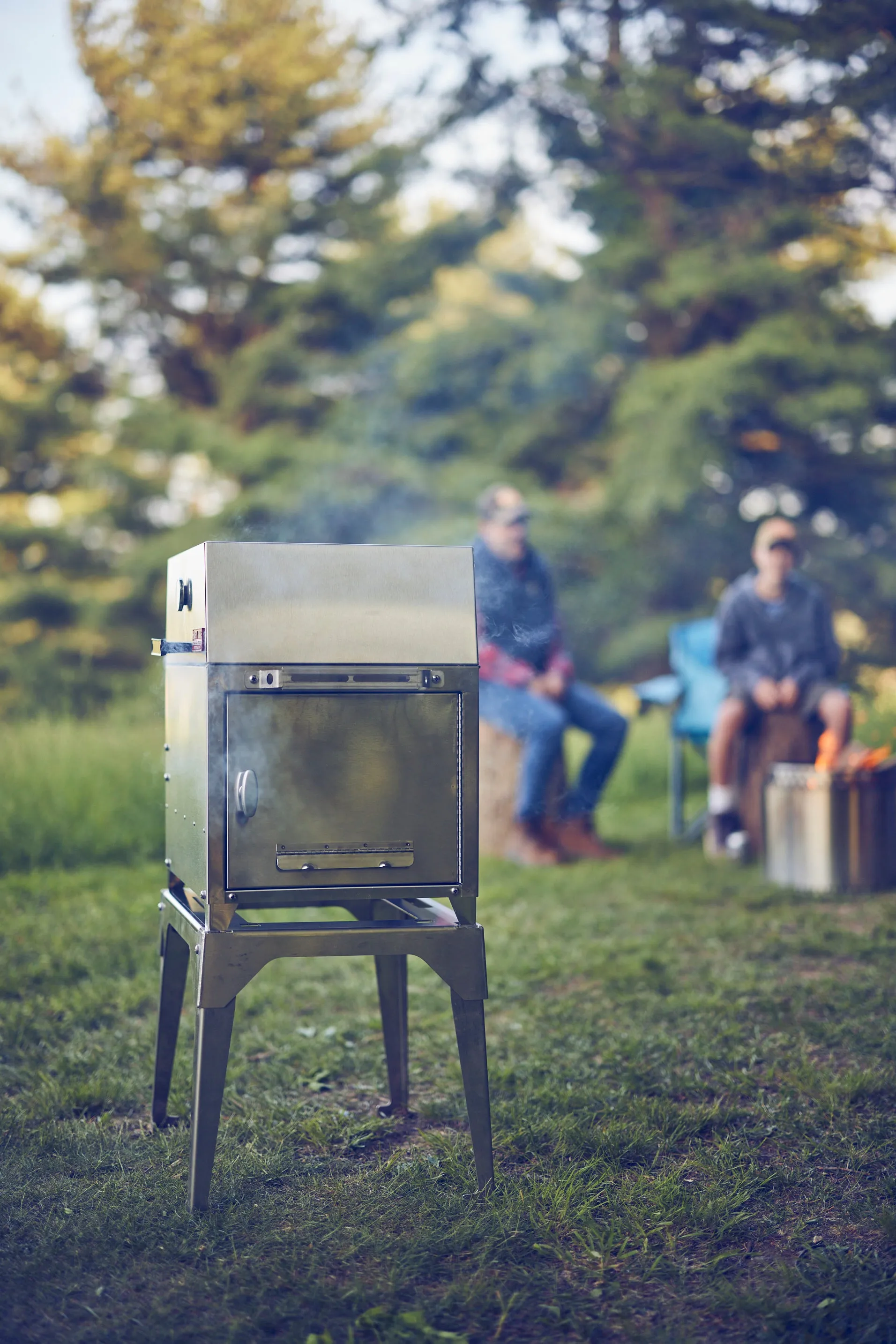 Ranger Portable Grill Stand - Stainless Steel Collapsible