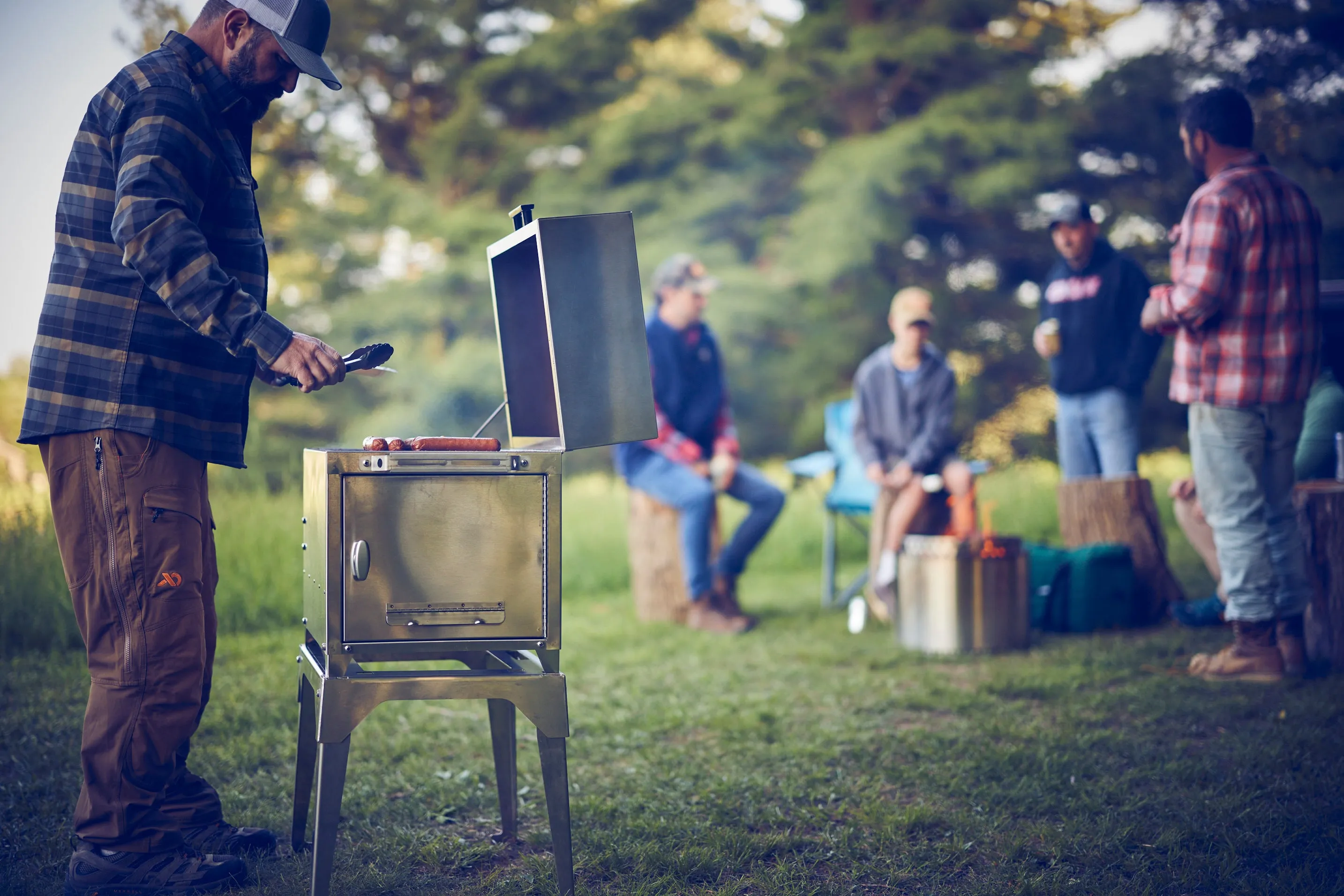 Ranger Portable Grill Stand - Stainless Steel Collapsible