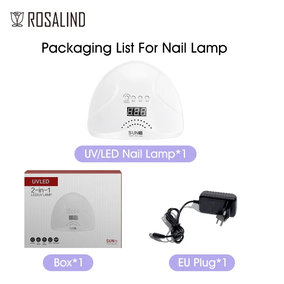 ROSALIND Professional Manicure Set Gel Polish Set For Nail Art Design LED/UV Lamp