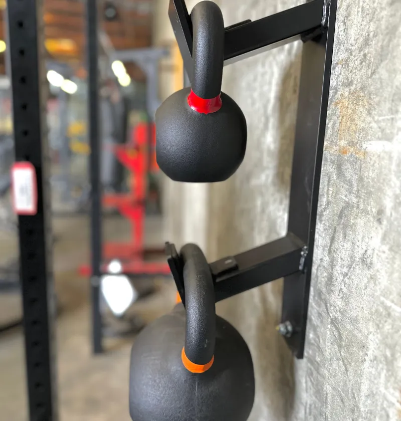 WALL MOUNTED KETTLEBELL RACK