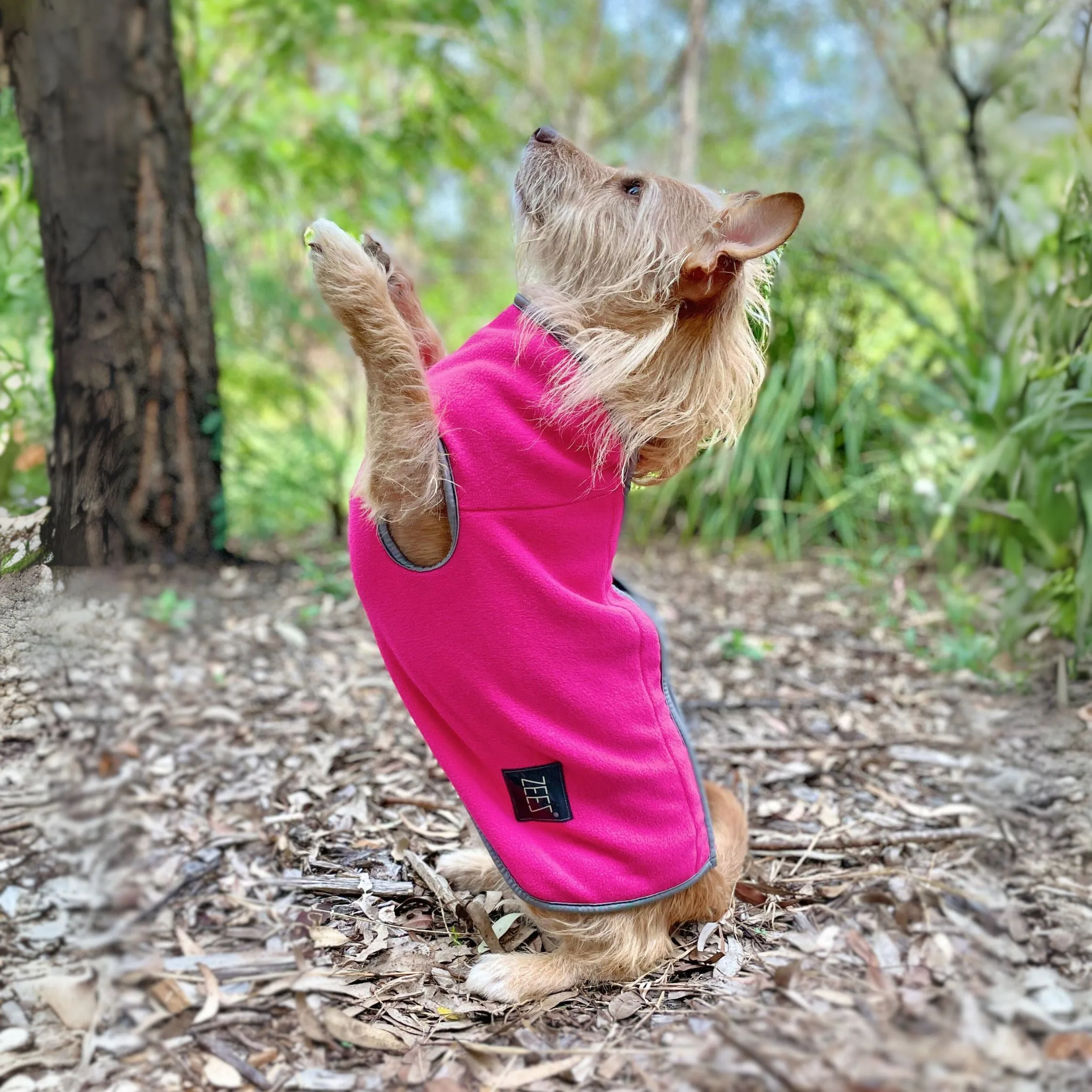 ZeeZ Cozy Fleece Dog Vest - Ruby Pink
